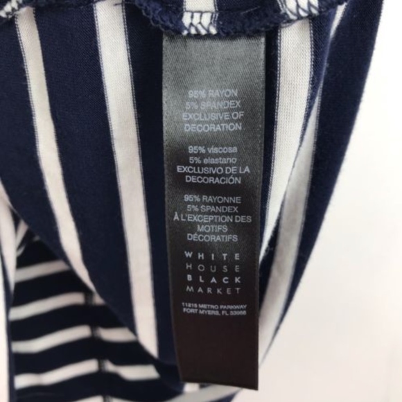 White House Black Market Blue Striped Tank Top - Picture 6 of 7